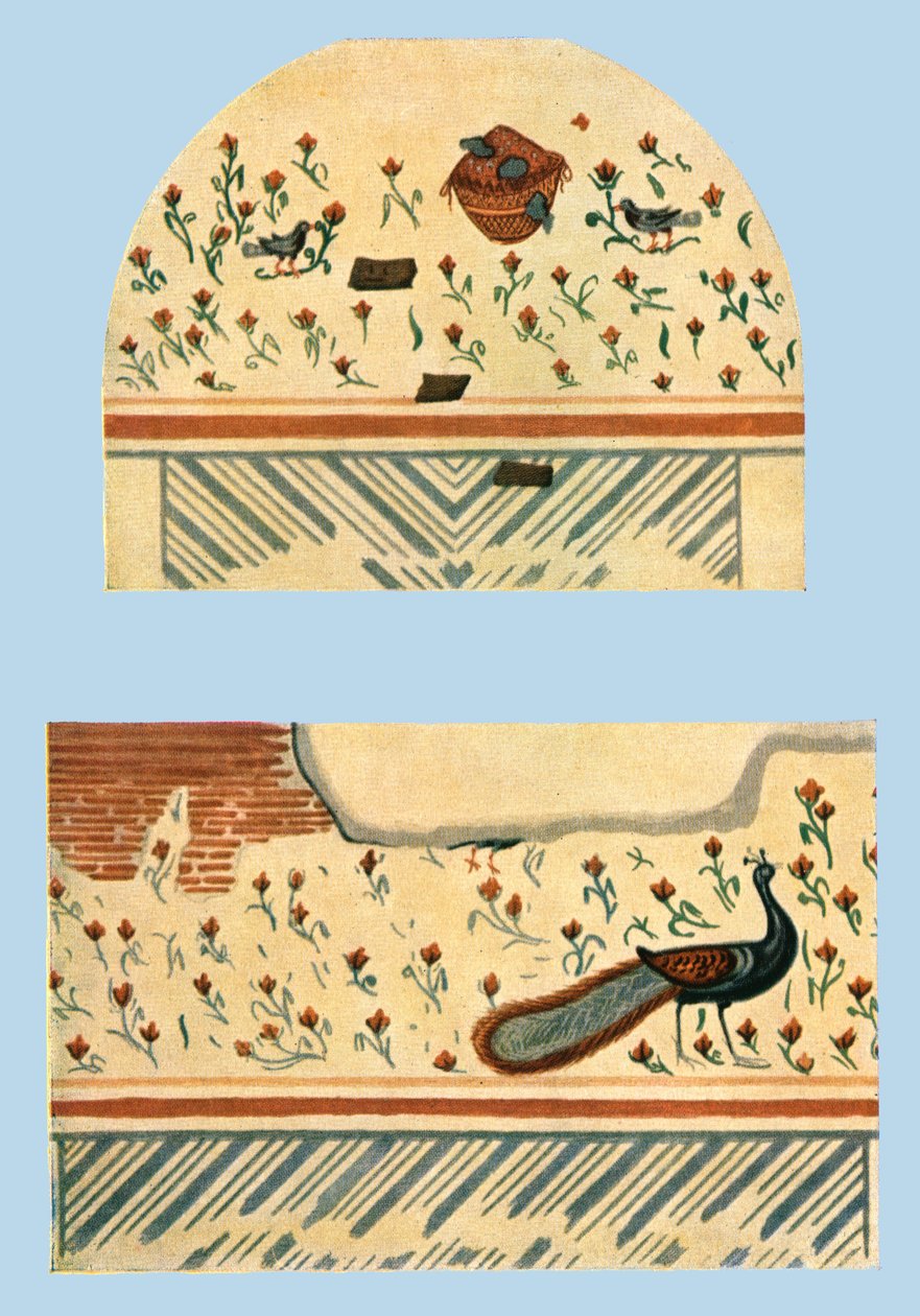 Nástěnné malby v křesťanské hrobce, Sart, Turecko, 1928. od Unbekannt