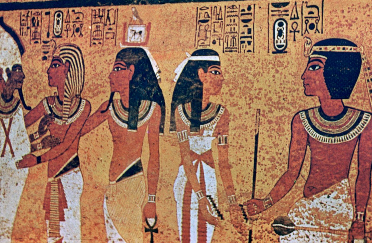 Nástěnné malby v hrobce Tutanchamona, Údolí králů, Luxor, Egypt od Unbekannt
