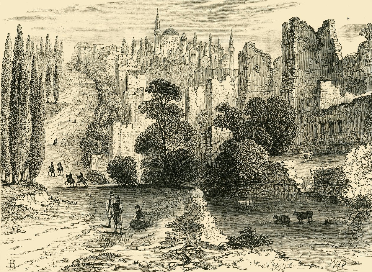 Hradby Konstantinopole v šestnáctém století, 1890. od Unbekannt