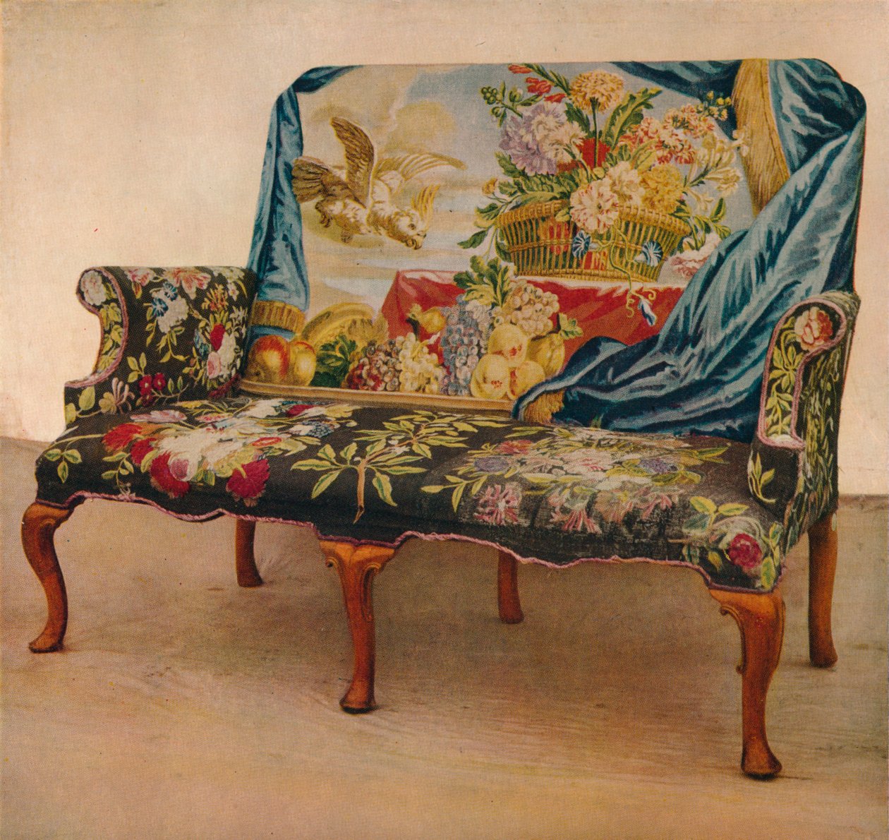 Ořechová pohovka s tapisérií Soho, c1730, 1929 od Unbekannt