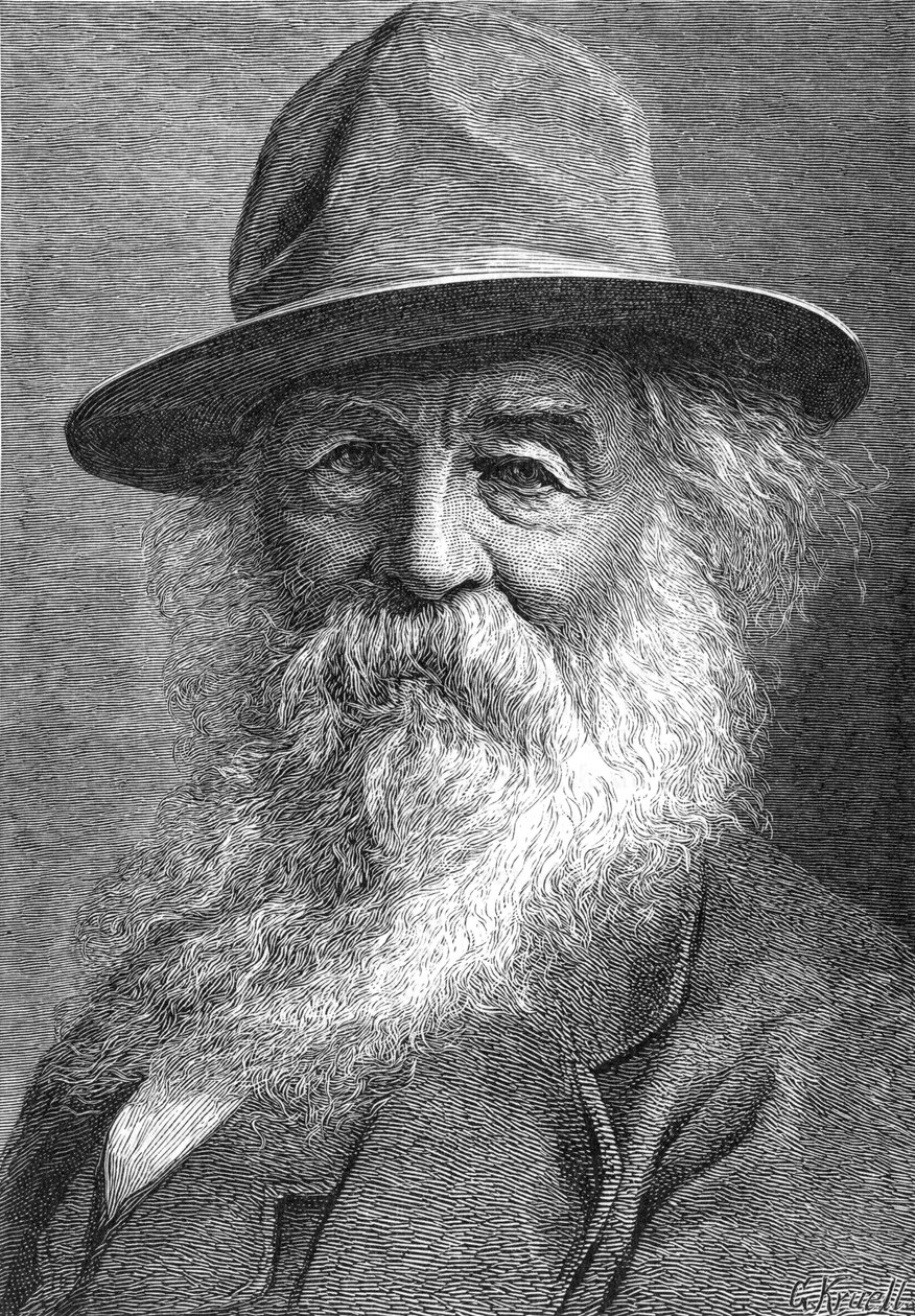 Walt Whitman 1819-1892, americký básník, osmdesátá léta 19. století od Unbekannt