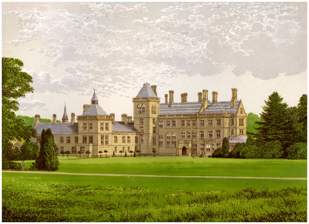 Walton Hall, Warwickshire, domov Baroneta Mordaunta, c1880 od Unbekannt