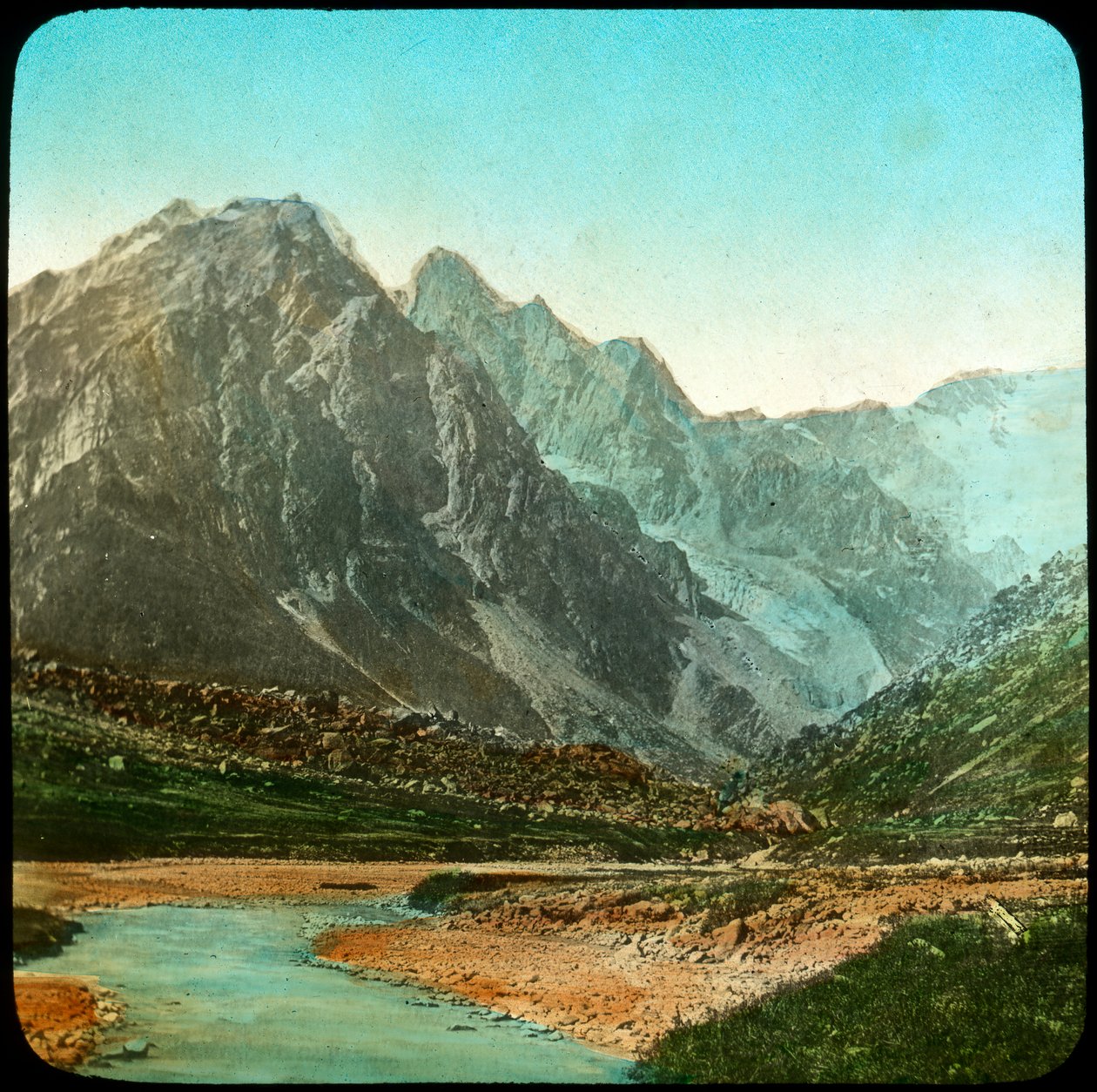 Údolí Wanga, řeka Sutlej, Indie, konec 19. nebo začátek 20. století od Unbekannt