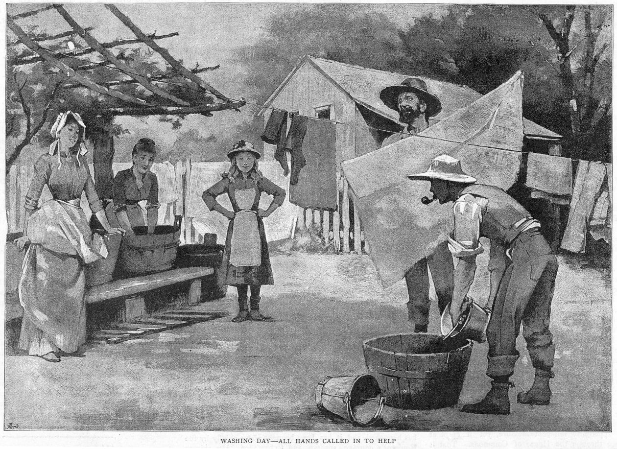 Den mytí – všechny ruce povolané k pomoci, 1889 od Unbekannt