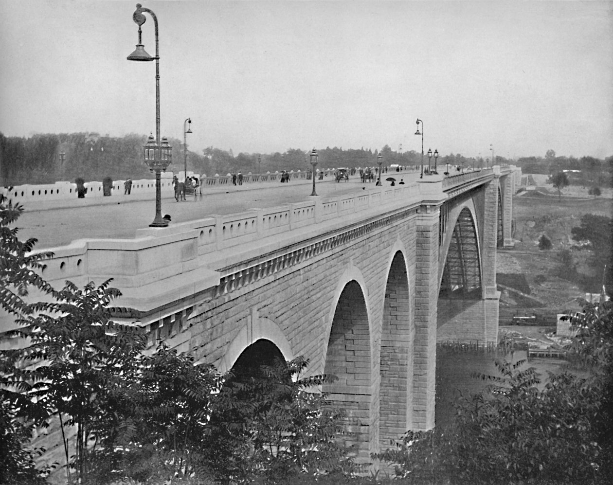 Washington Bridge, Harlem River, New York, c1897. od Unbekannt