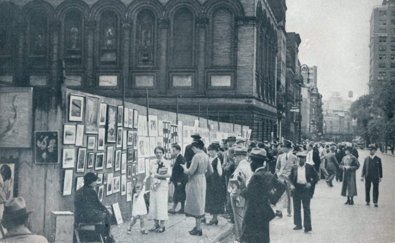 Washington Square, Greenwich Village, New York, USA, 1935 od Unbekannt