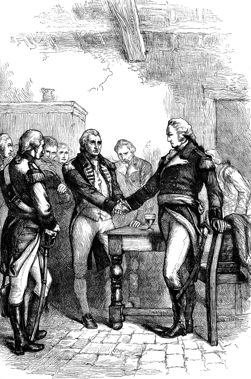 Washington se rozchází se svými starými kamarády, 1783 c1880 od Unbekannt
