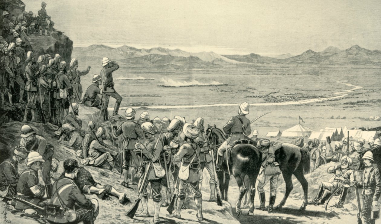 Sledování cesty afghánských sil z hory Bab Wali, 1. září 1880, 1901. od Unbekannt