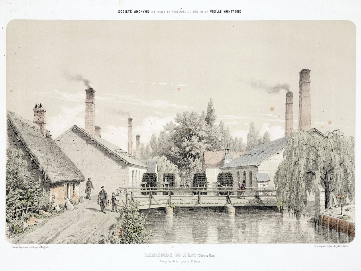 Water Power, Válcovny (Laminoirs) před rokem 1900 v Bray, Francie od Unbekannt