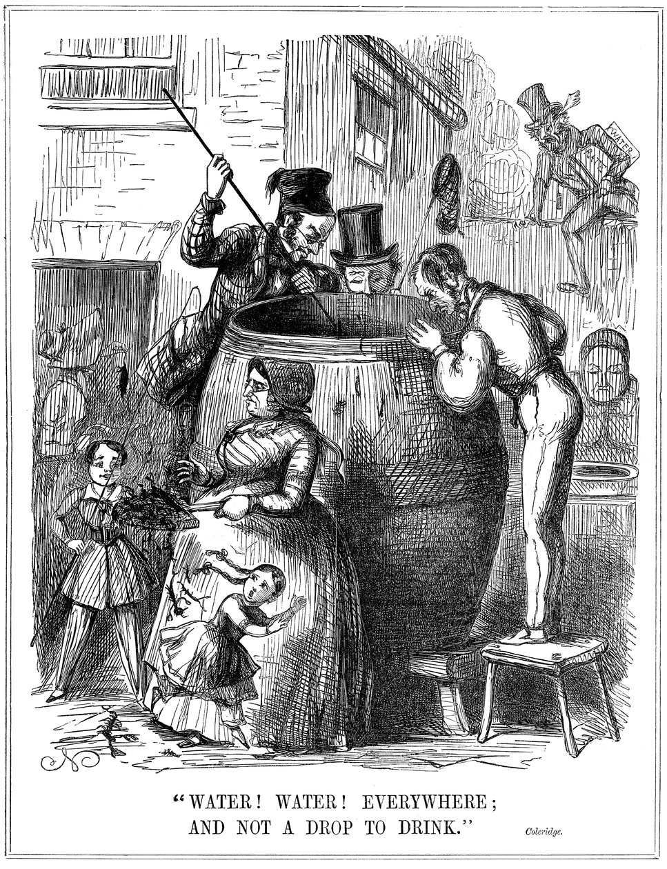Voda! Voda! Všude a ani kapka k pití, 1849 od Unbekannt