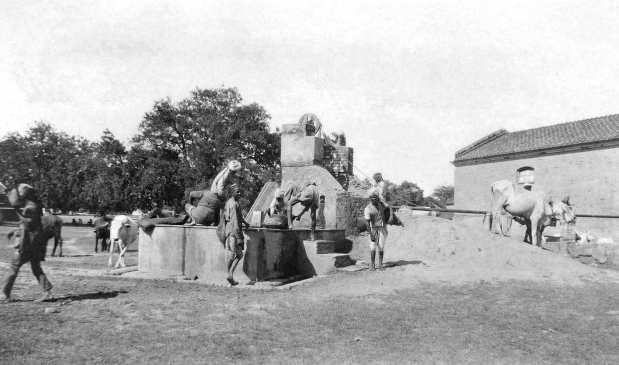 Vodní studna, Mathura, Indie, 1916-1917 od Unbekannt