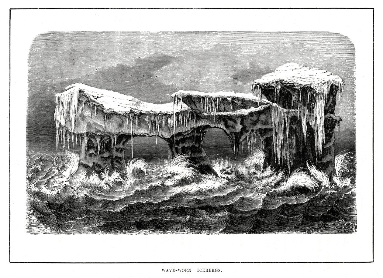 Vlnami opotřebované ledovce, 1877 od Unbekannt