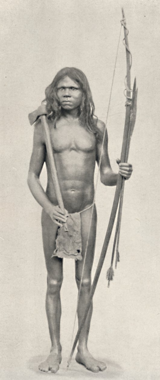Wedda mit Bogen, Pfeilen und Beil, 1926 od Unbekannt