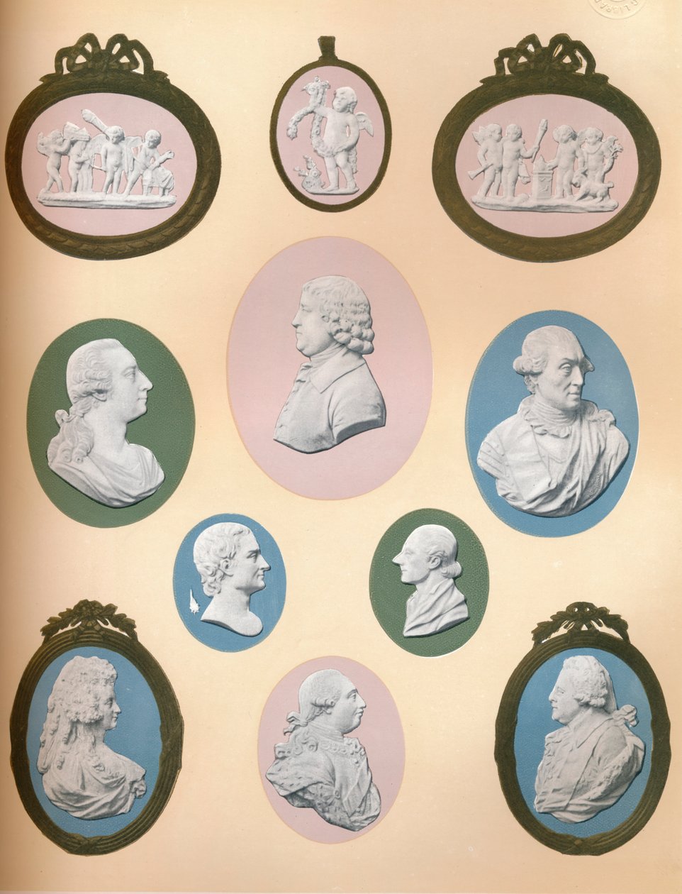 Wedgwood portrétní medailony v majetku pánů Stoner & Evans, 1919 od Unbekannt