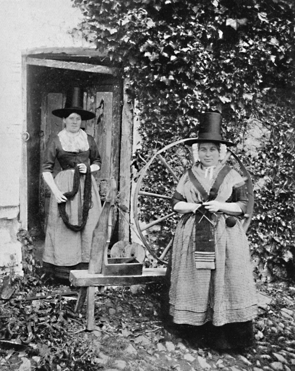 Velšské ženy s kolovratem, 1912 od Unbekannt