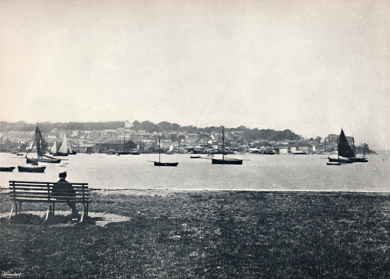 West Cowes - Pohled z East Cowes, 1895 od Unbekannt
