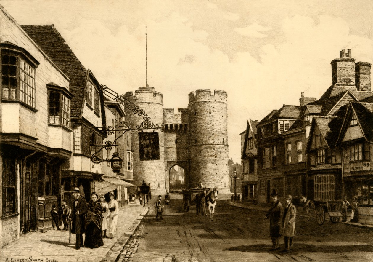 Westgate, Canterbury, 1898. od Unbekannt