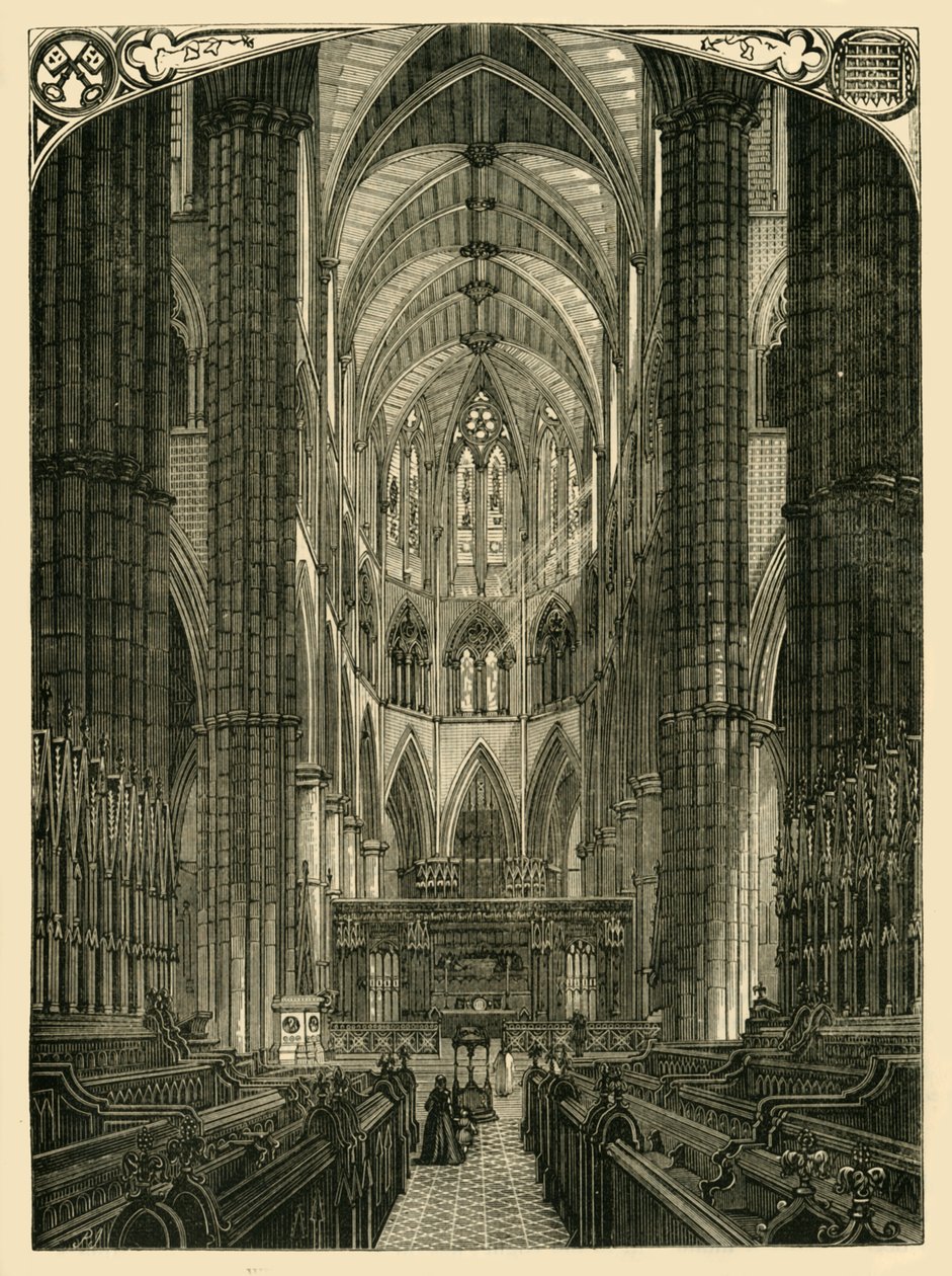 Westminster Abbey: Interior of the Choir, 1881. od Unbekannt