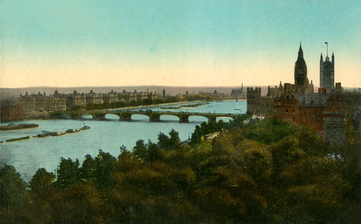 Westminster Bridge, Londýn, c1910. od Unbekannt