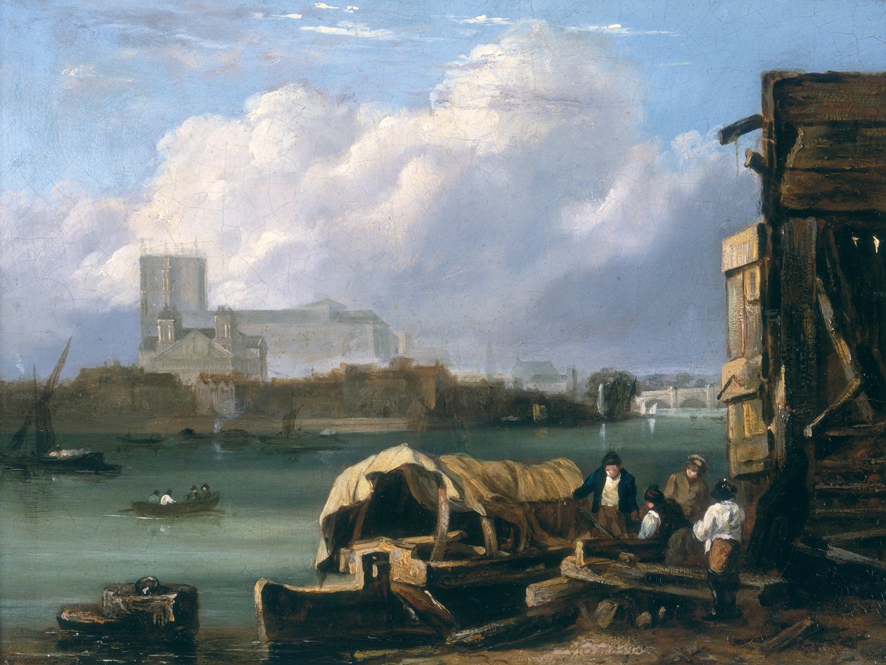 „Westminster z Lambeth“, po roce 1827 od Unbekannt