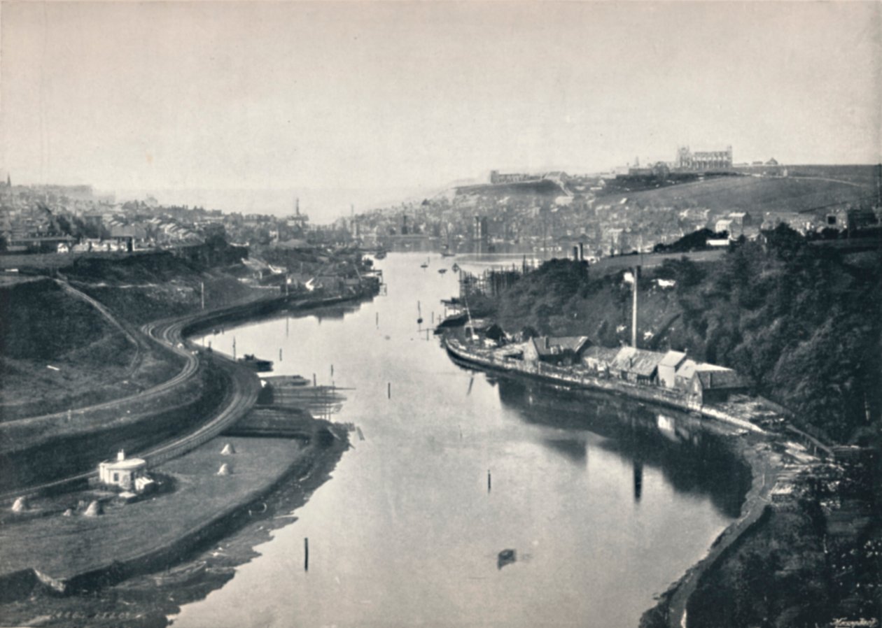 Whitby - Celkový pohled na město, 1895 od Unbekannt