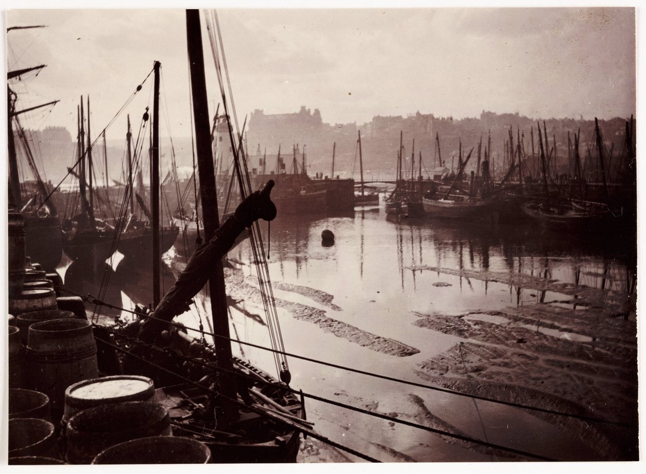 Whitby Harbour při odlivu, c 1905 od Unbekannt