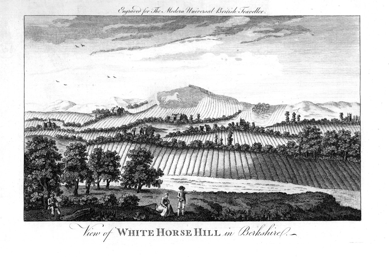 White Horse Hill, Berkshire, konec 18. století od Unbekannt