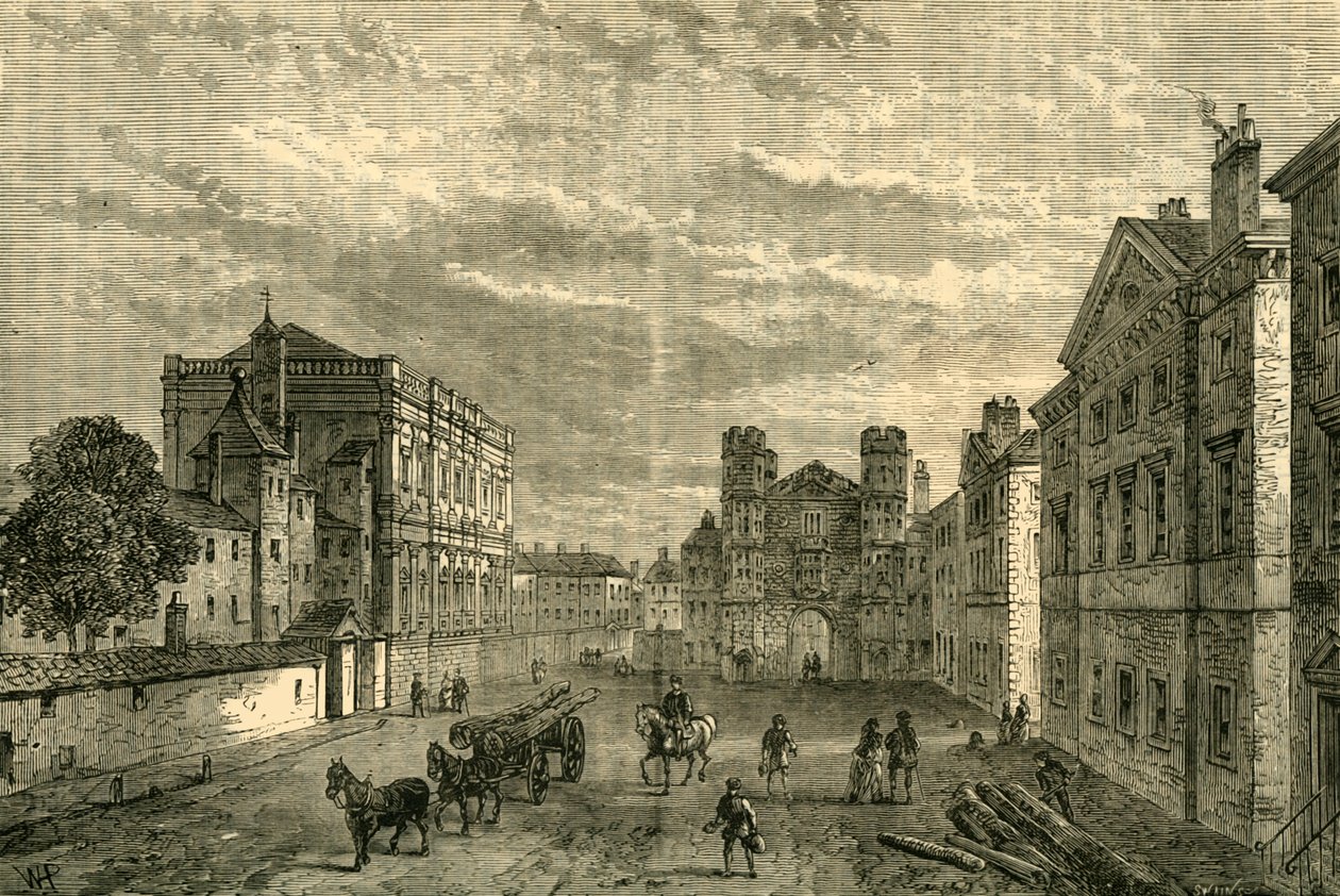 Whitehall, Pohled směrem k Holbeinově bráně, 1881. od Unbekannt