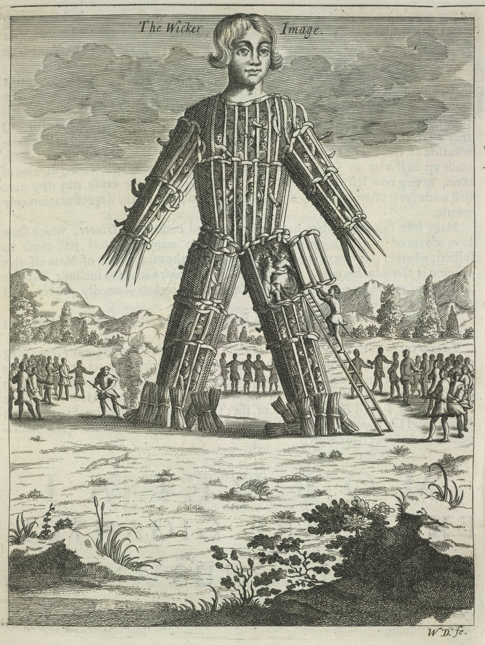 Proutěný muž z Britannia Antiqua Illustrata od Aylett Sammes, 1676 od Unbekannt