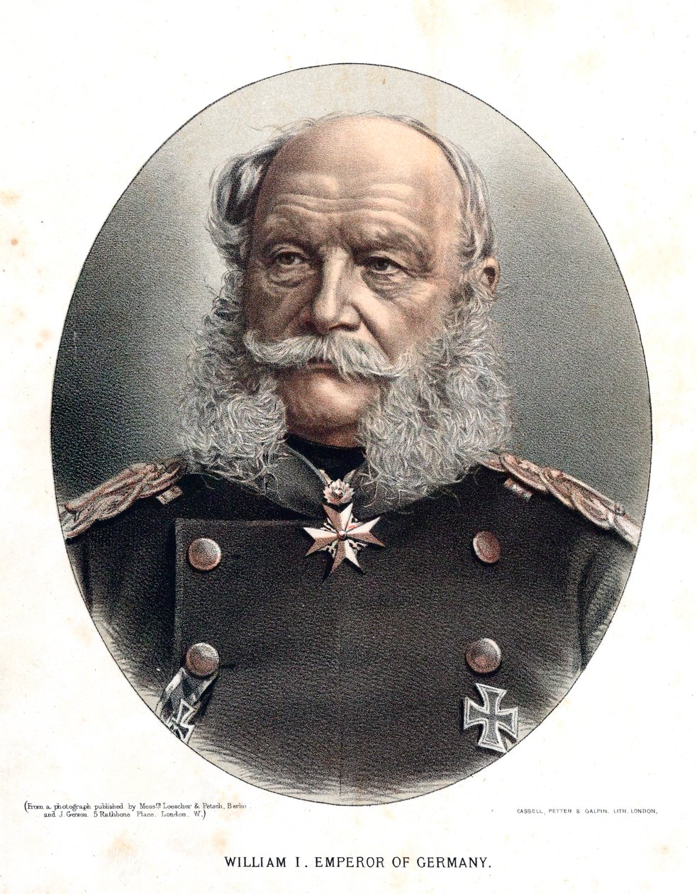 Wilhelm I., pruský král a německý císař, c1880 od Unbekannt