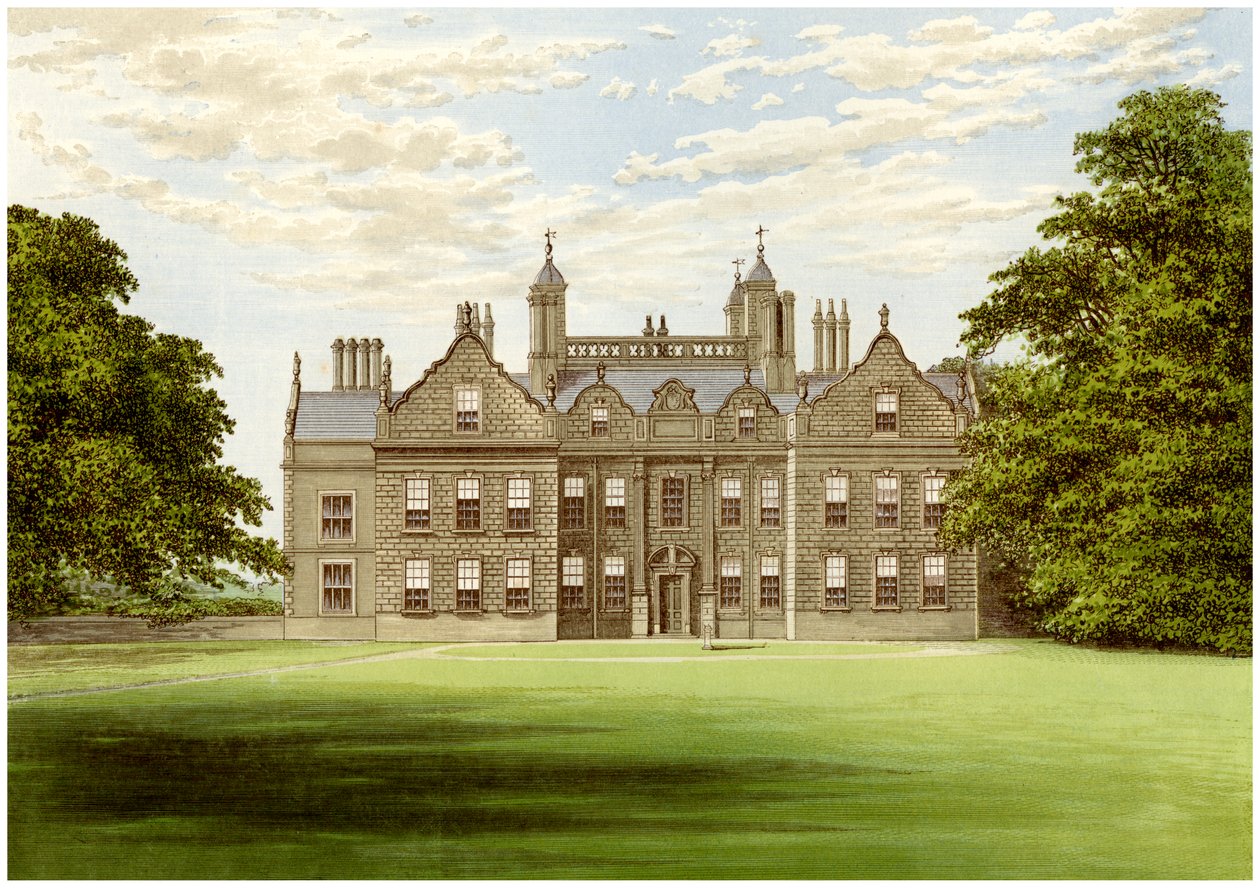Willesley Hall, Derbyshire, domov hraběte z Loudoun, c1880 od Unbekannt