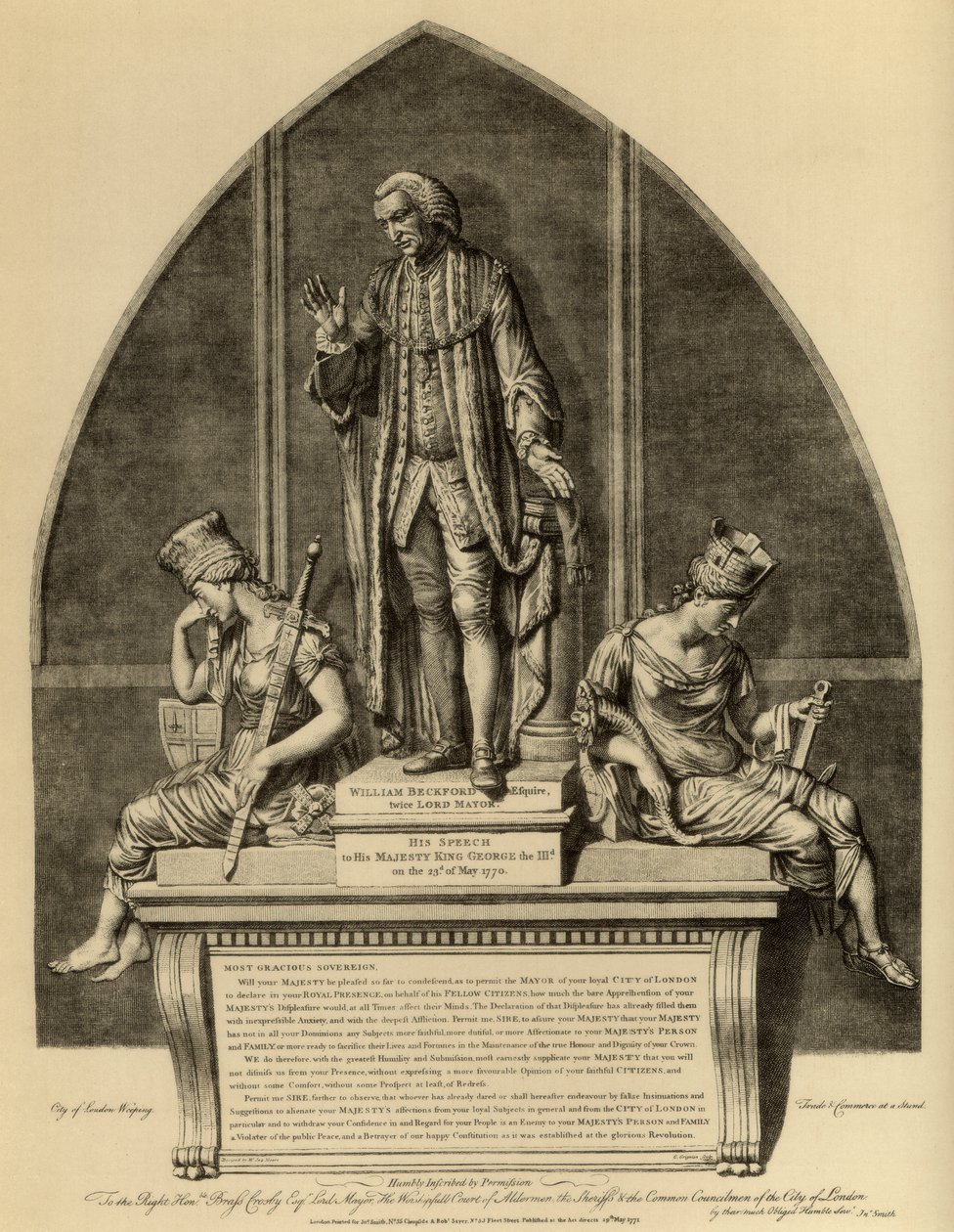 William Beckford a jeho projev ke králi Jiřímu III., 1770 1886 od Unbekannt