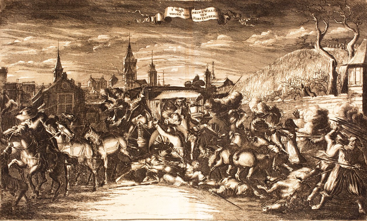 William Egon z Fürstenbergu zaútočil ve svém koči v Kolíně nad Rýnem v letech 1674, 1675. od Unbekannt