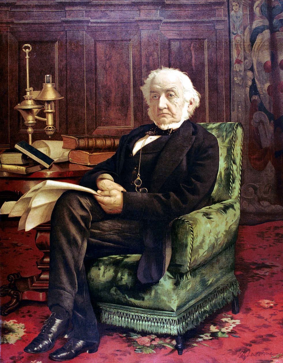 William Ewart Gladstone 1809-1898, britský liberální státník, c1890 od Unbekannt