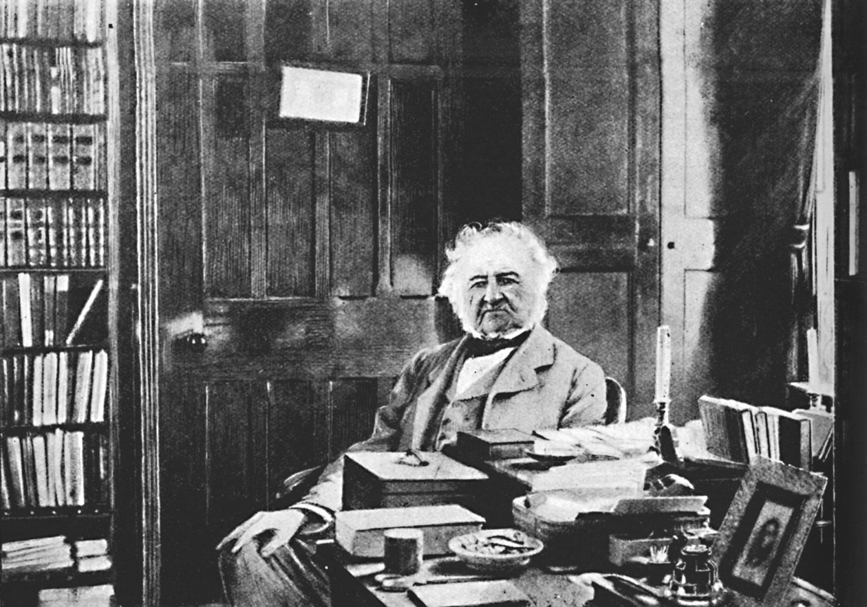 William Gladstone - Velký starý muž sedící u svého studijního stolu, c1925 od Unbekannt