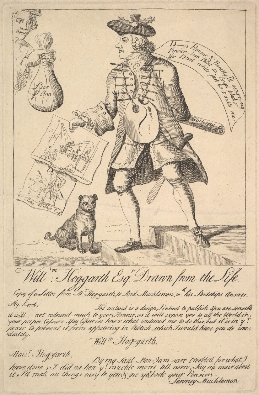 William Hog-garth Esq. Vytaženo ze života, 1763. od Unbekannt