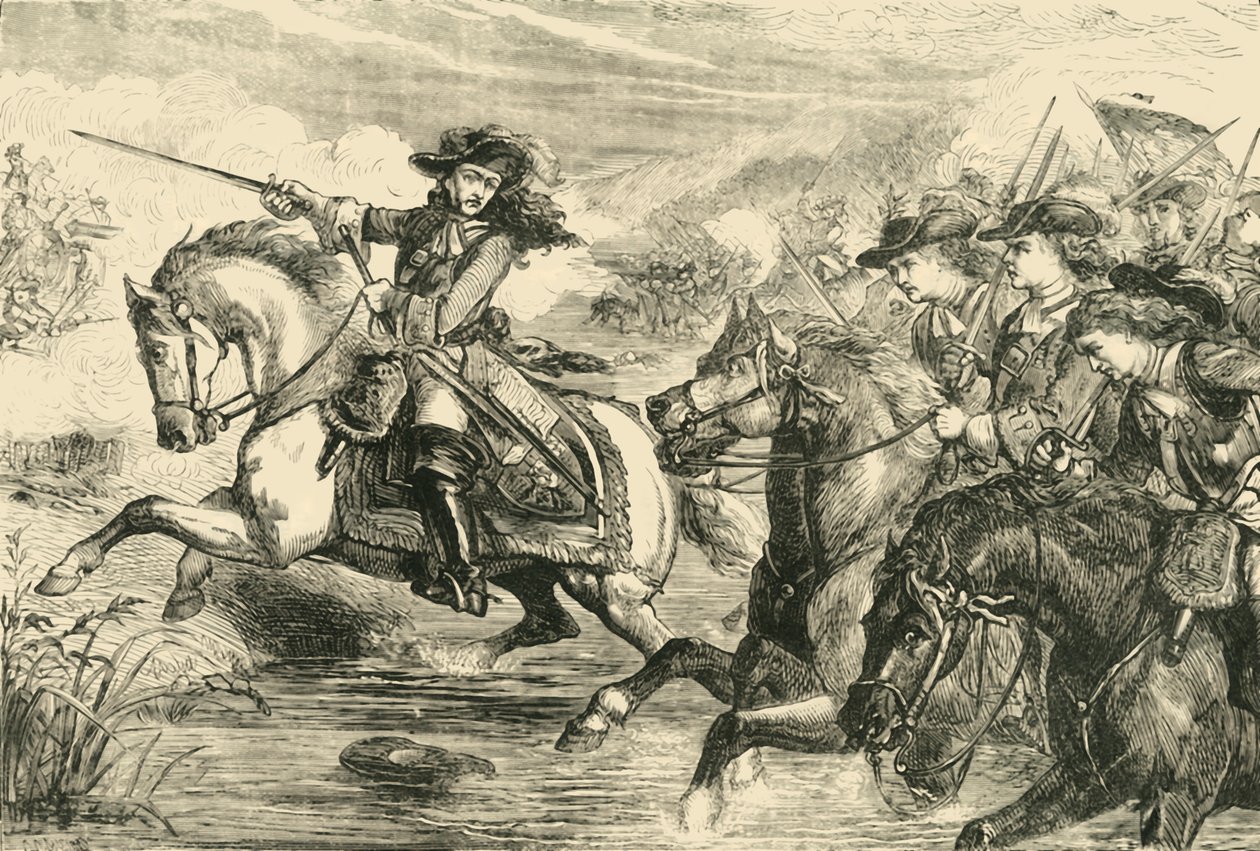 Vilém III. V bitvě u Boyne, 1690, 1890. od Unbekannt