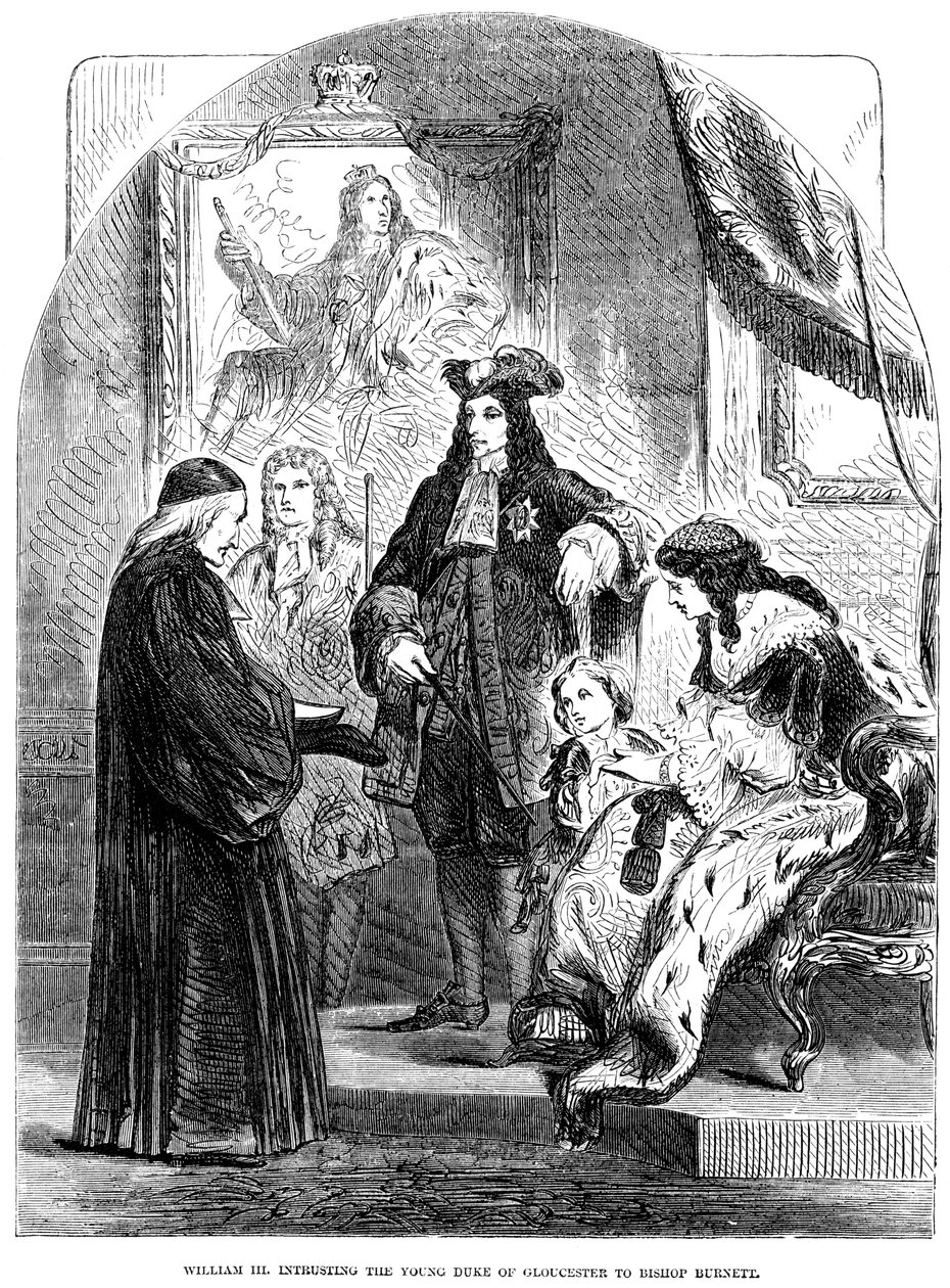 William III svěřuje mladého vévodu z Gloucesteru biskupu Burnettovi od Unbekannt