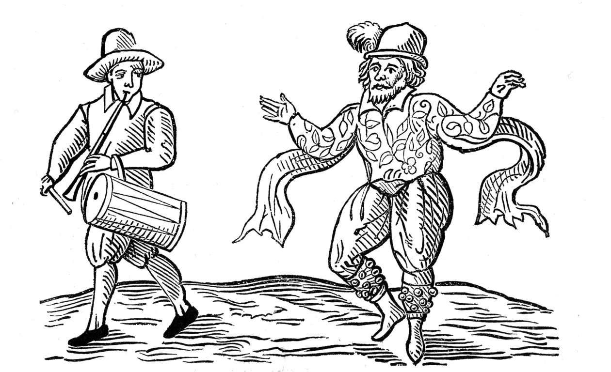 William Kemp nebo Kempe, alžbětinský komik, 1600 od Unbekannt