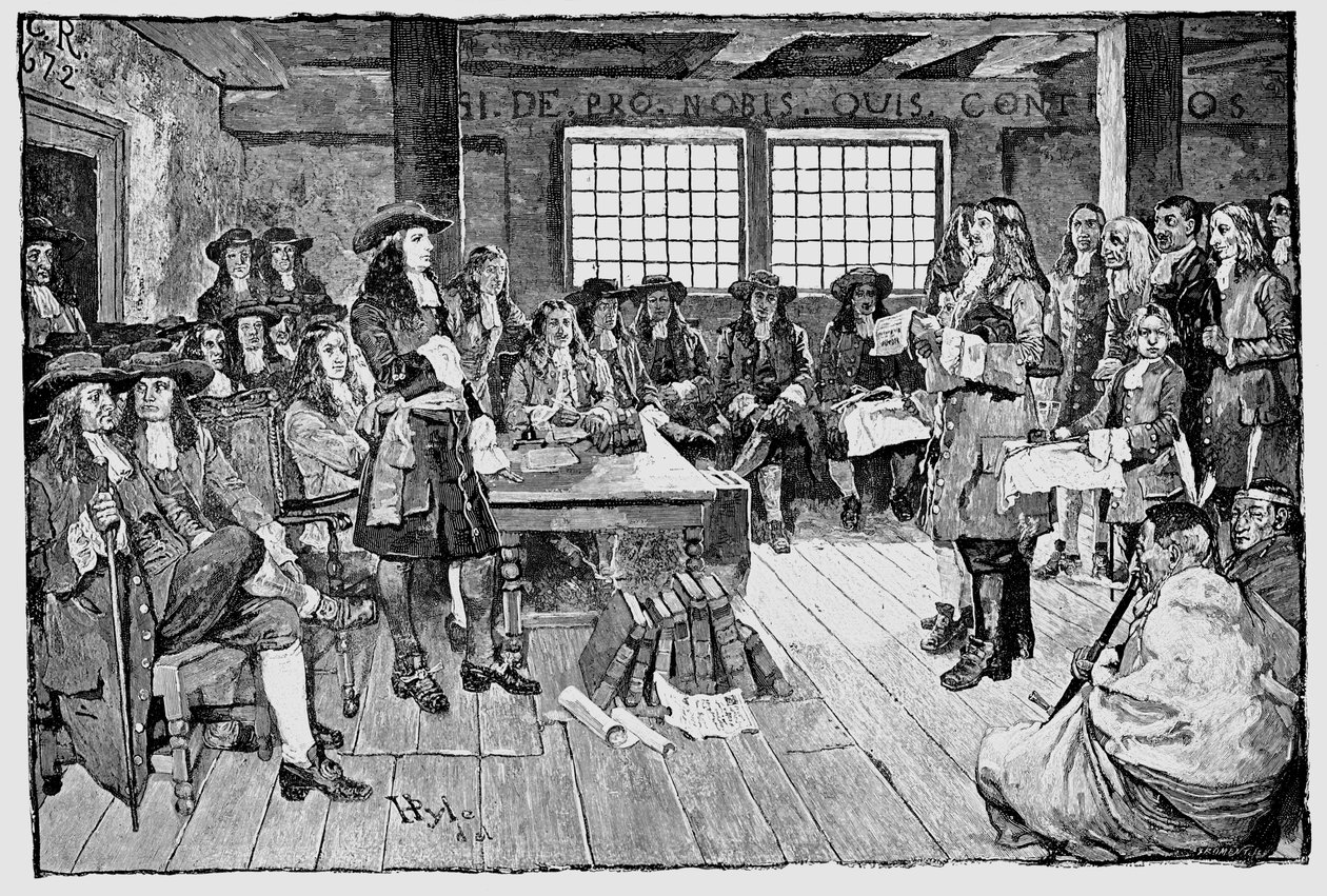 William Penn 1644-1718 anglický kvaker a kolonialista, zakladatel Pensylvánie, 1682 od Unbekannt