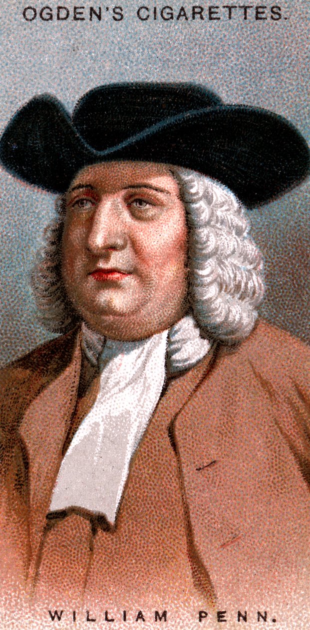 William Penn, anglický člen Společnosti přátel, populárně známý jako Quakers, 1920 od Unbekannt