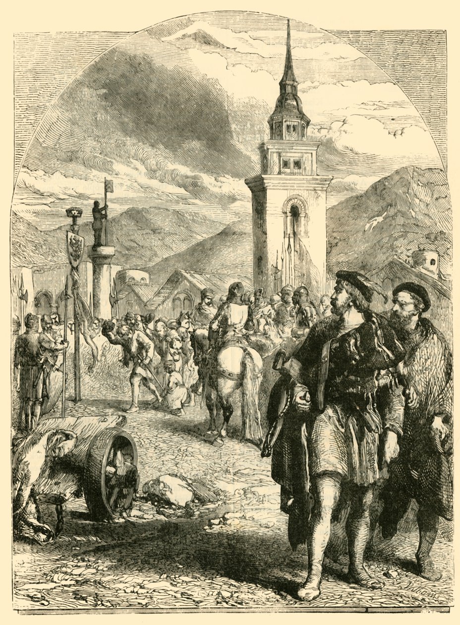 William Tell na tržišti v Altdorfu, 1890. od Unbekannt