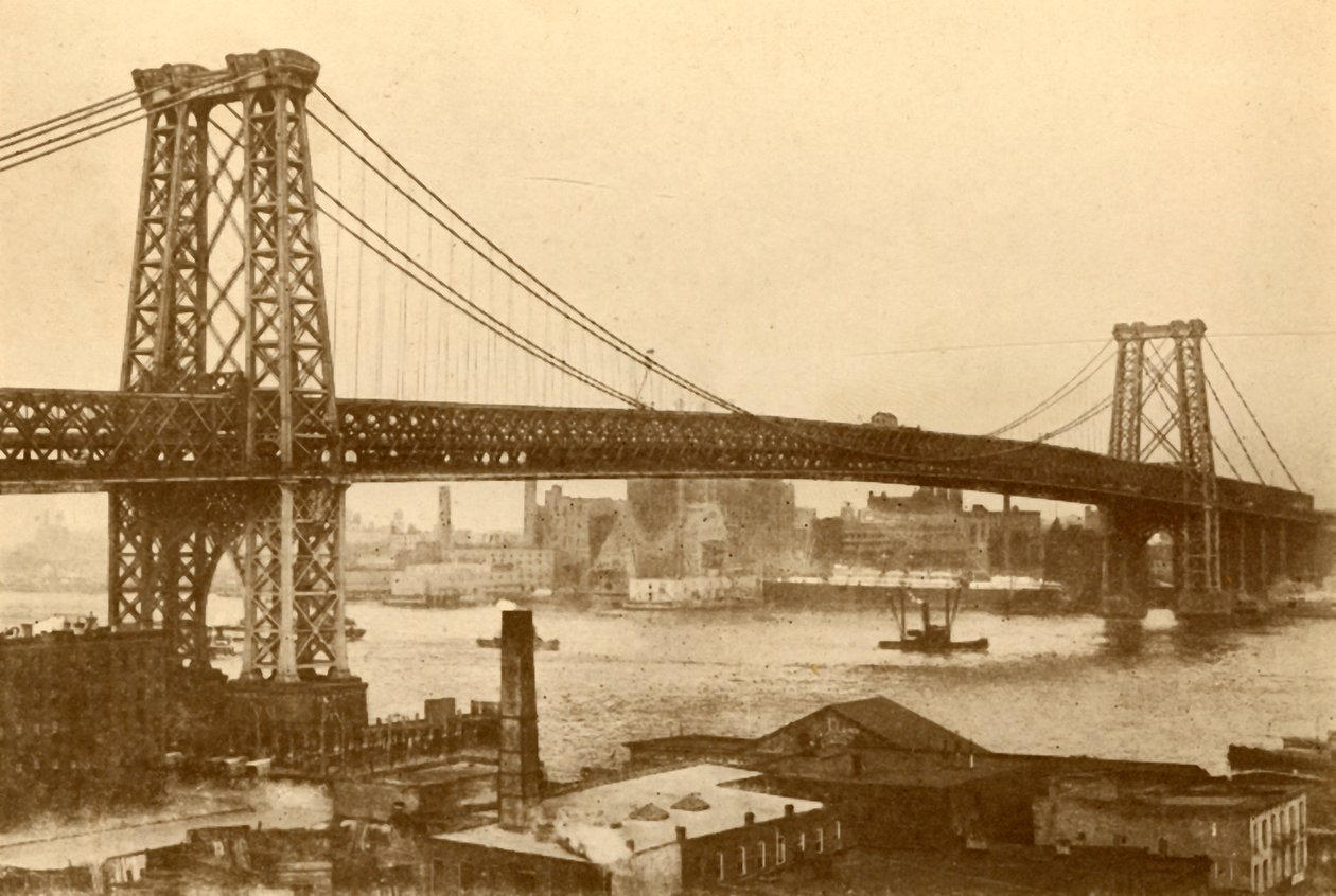 Williamsburg Suspension Bridge, New York, c1930. od Unbekannt