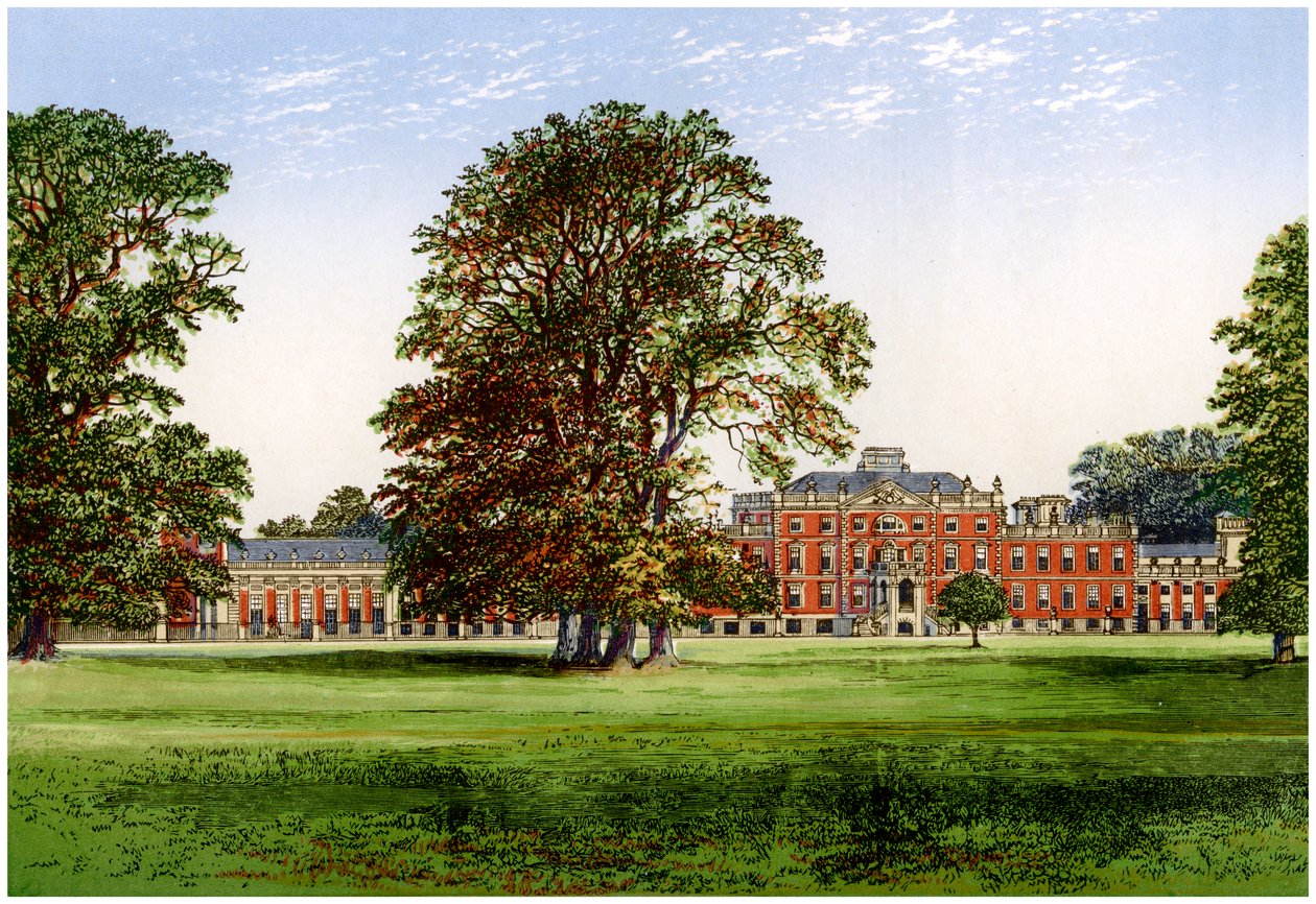 Wimpole Hall, Cambridgeshire, domov hraběte z Hardwicke, c1880 od Unbekannt
