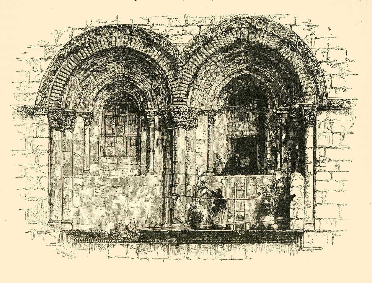 Okna kostela Božího hrobu, Jeruzalém, 1890. od Unbekannt