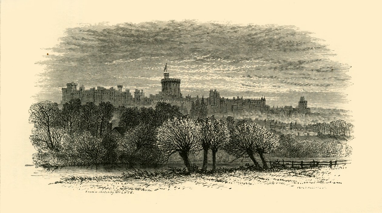 Hrad Windsor z Provosts Lodge v Etonu, 1911. od Unbekannt