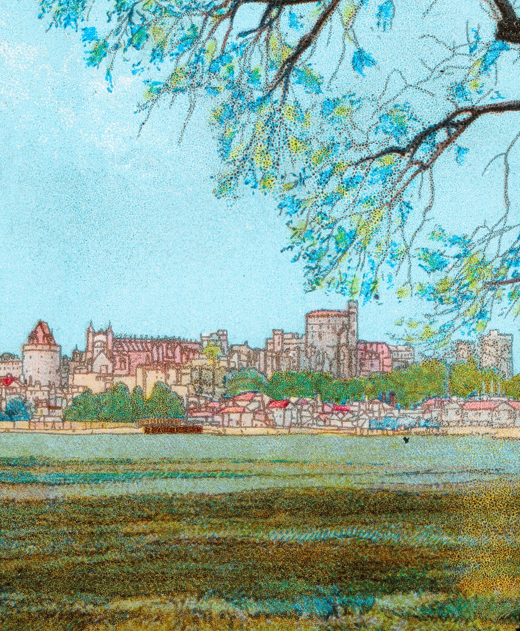 Hrad Windsor z Temže, c1902 od Unbekannt