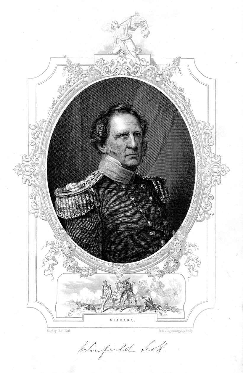 Winfield Scott, americký voják 19. století od Unbekannt