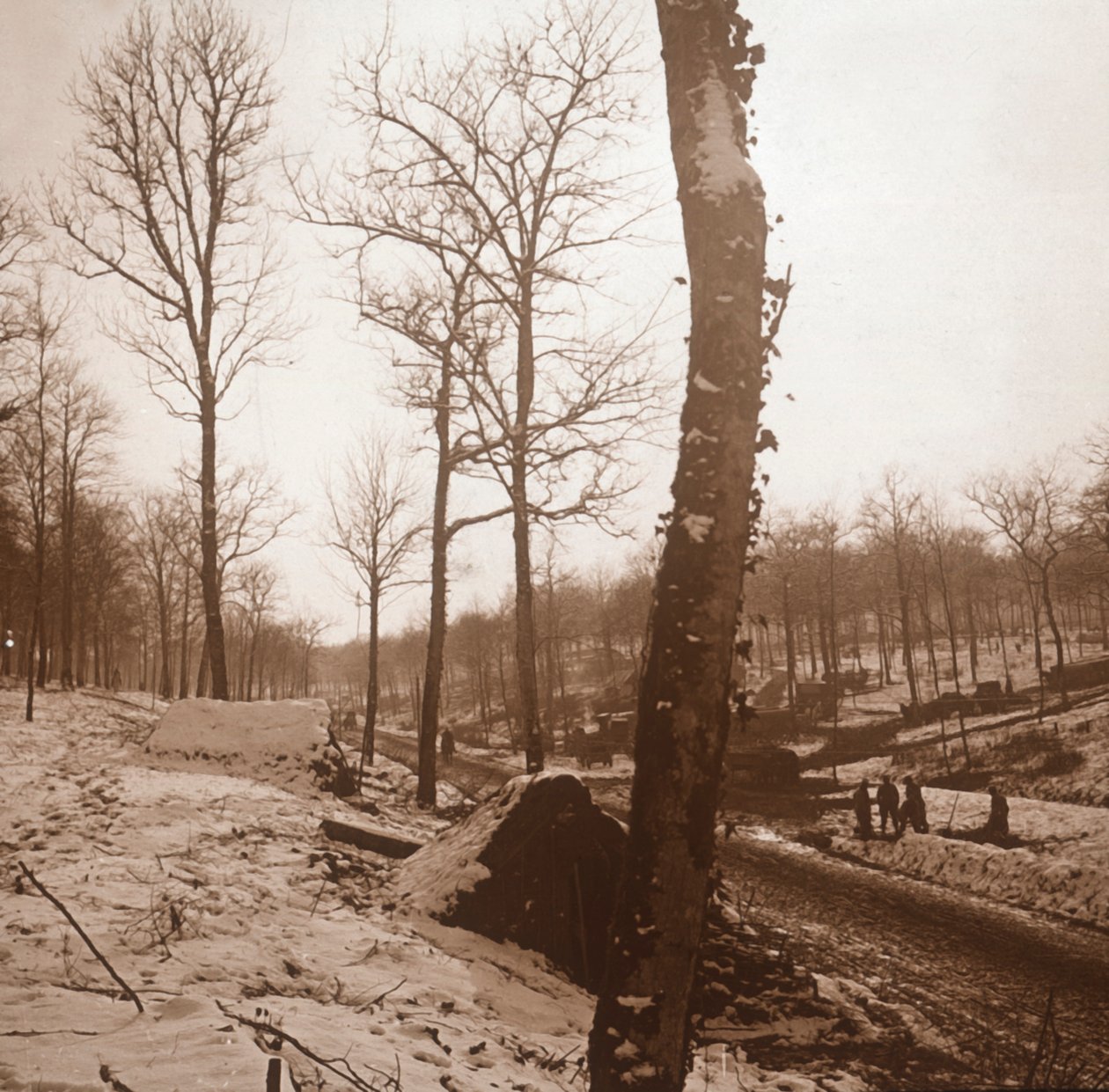 Winter, Genicourt, severní Francie, c1914-c1918 od Unbekannt