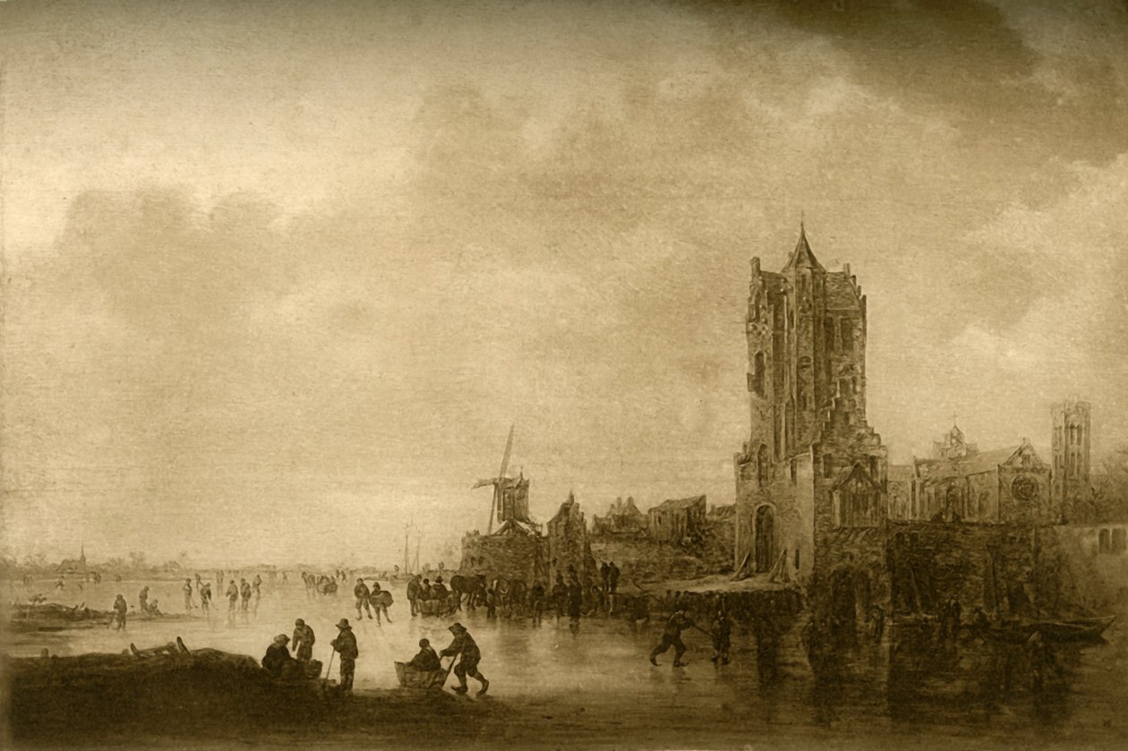 Zima na ledě, 1645, 1908. od Unbekannt